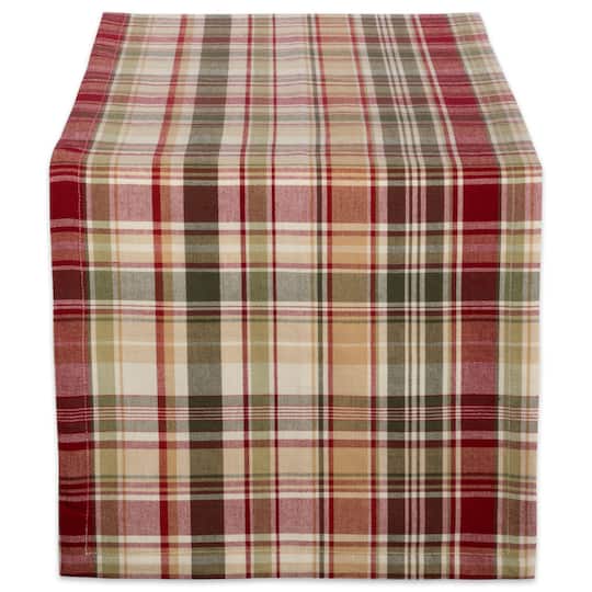 DII&#xAE; 72&#x22; Give Thanks Plaid Table Runner